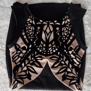 *NWT/NEVER WORN* Black & tan bodycon dress